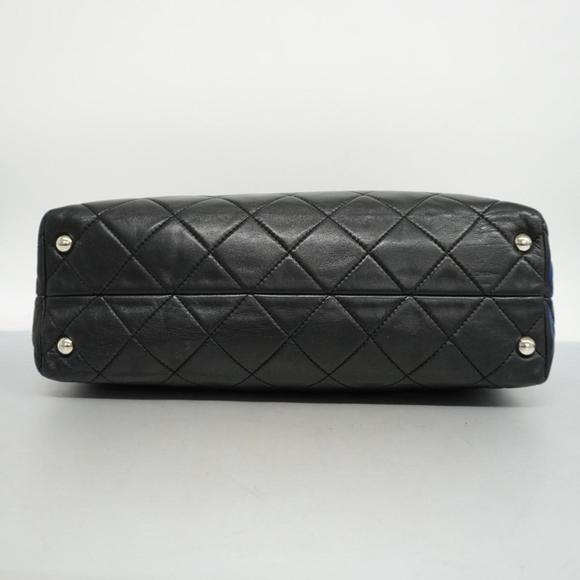 CHANEL Tote Bag Matelasse Chain Shoulder Lambskin Black Silver Hardware Women's - Picture 3 of 10